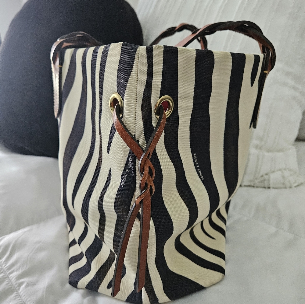 Dooney & Bourke Zebra Tote - Picture 4 of 11